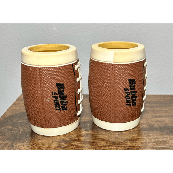 Vintage Bubba Sport Football Koozie Beer Bottle Holder w/ Bottle Opener Set of 2 - Picture 2 of 7